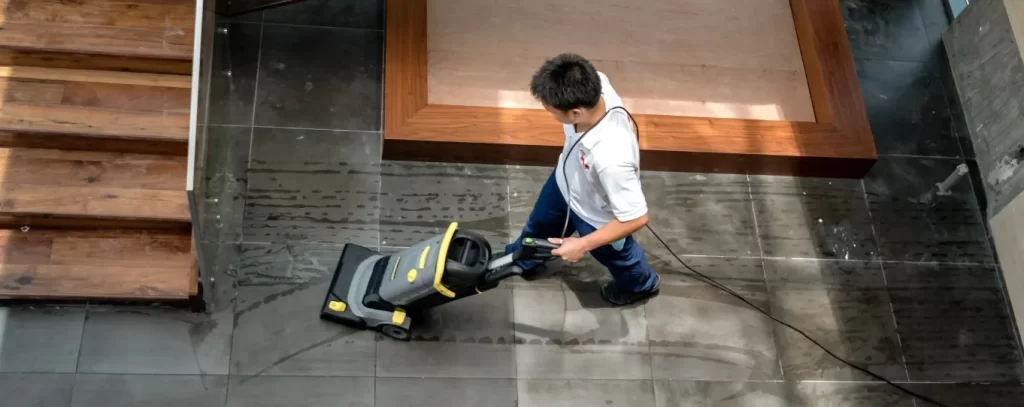 Our Vinyl Floor Cleaning Process
