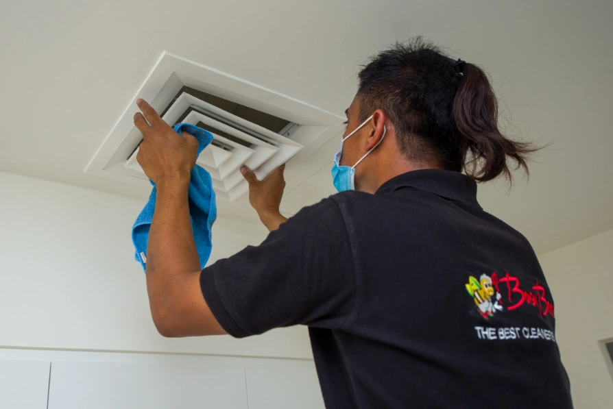Blue Cloth for Living Areas Cleaning in Color Code Clean System By BusyBees Dubai