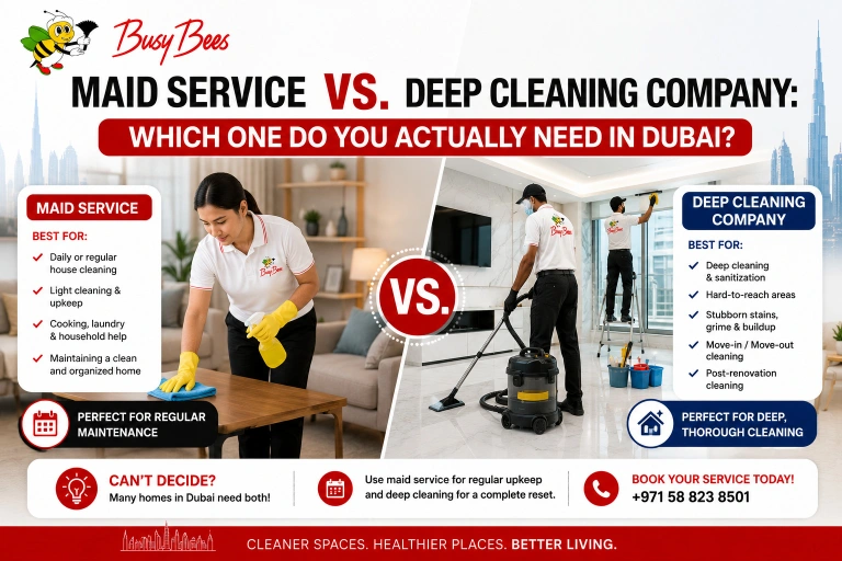 Maid Service vs Deep Cleaning Company in Dubai: Which One Should You Choose?