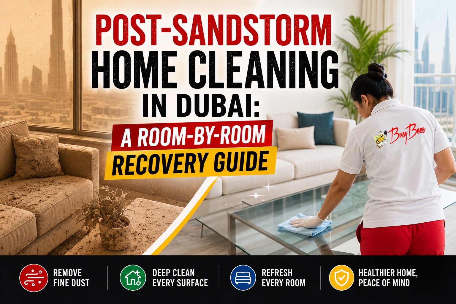 home cleaning after sandstorm in Dubai
