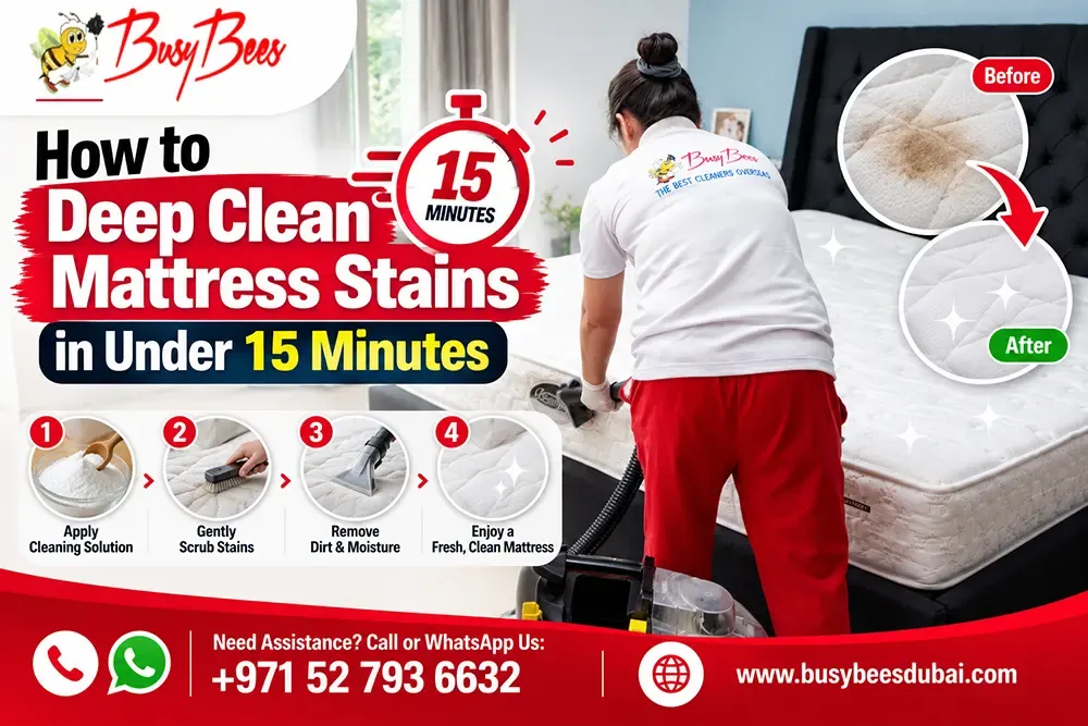 Removing a mattress stain with a clean white towel